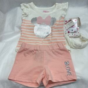 Disney Pink and White Kids Matching Set